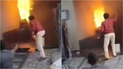 Rajasthan News: Electric Scooter Battery Explodes While Charging in Udaipur PVC Panel in House Damaged by Fire