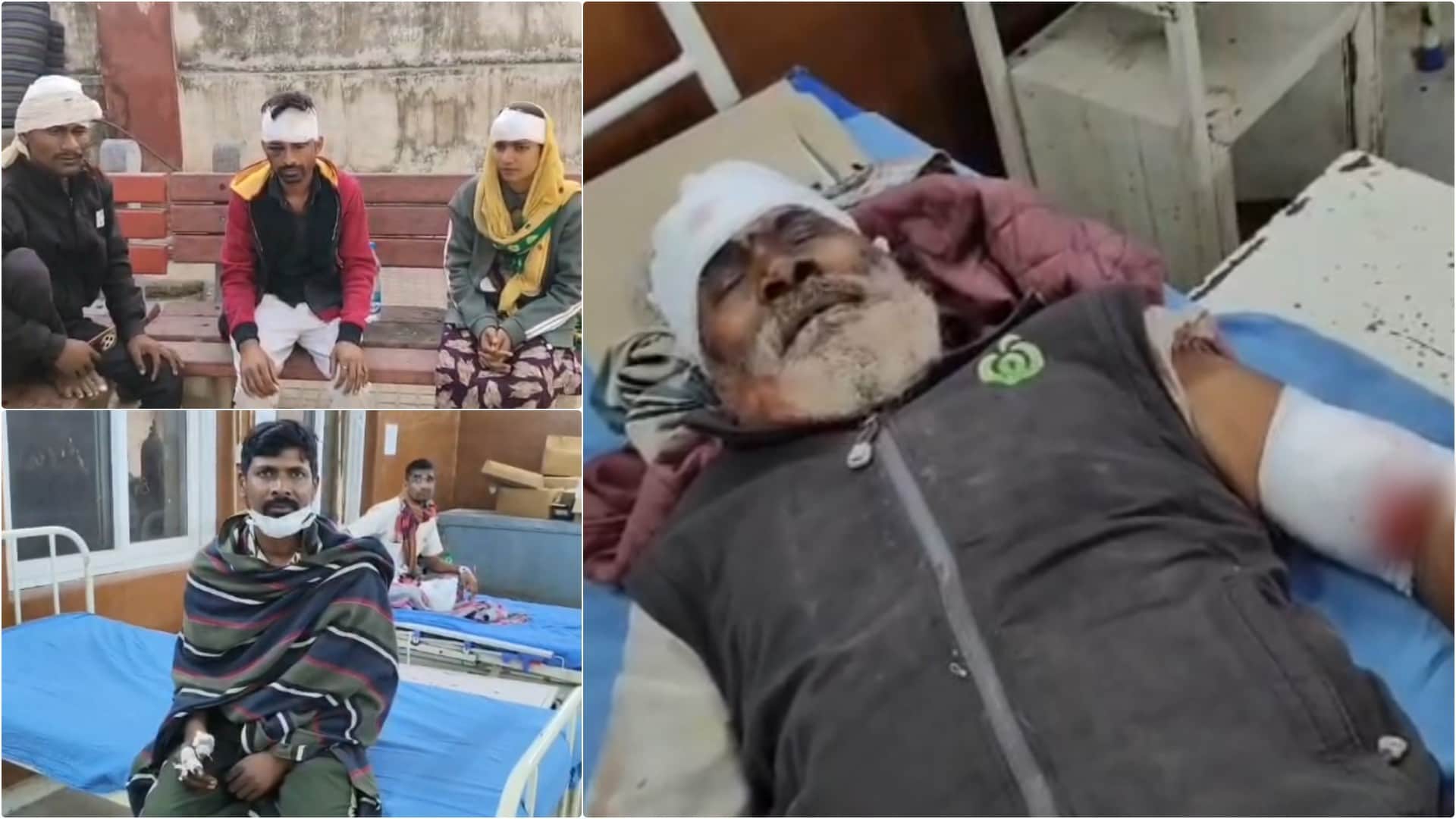 अस्पताल में इलाज कराने पहुंचे घायल लोग