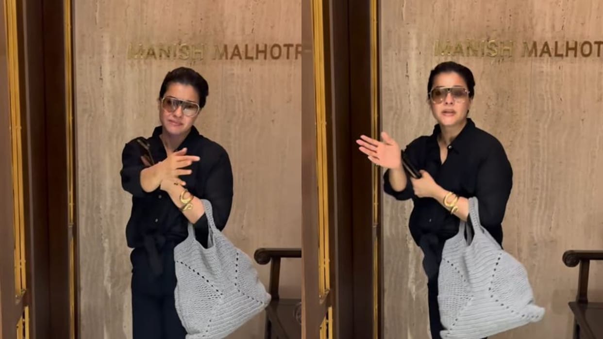 kajol scold paparazzi while visiting to manish malhotra video goes viral