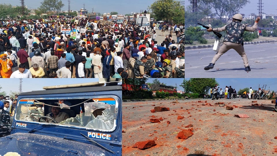 Mathura violence Shots Fired from Country-made Pistols Minor Eye Injured by Rubber Bullet