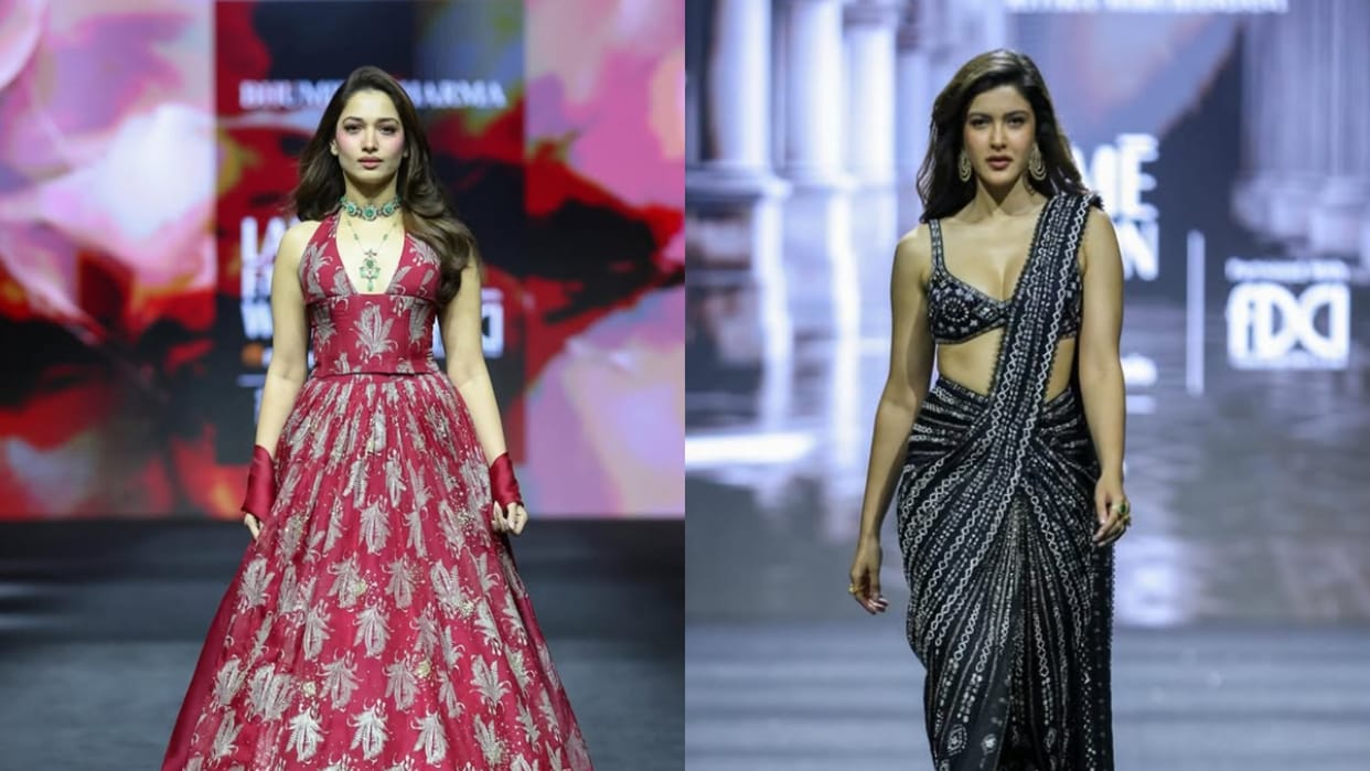 Tamannaah Bhatia And shanaya kapoor Ramp Walk In Fashion Week Held In Mumbai