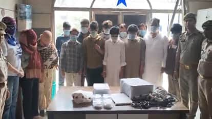 Moradabad: Illicit Trade Racket Busted at Budhbazaar Hotel; 14 People, Including Three Women, Arrested