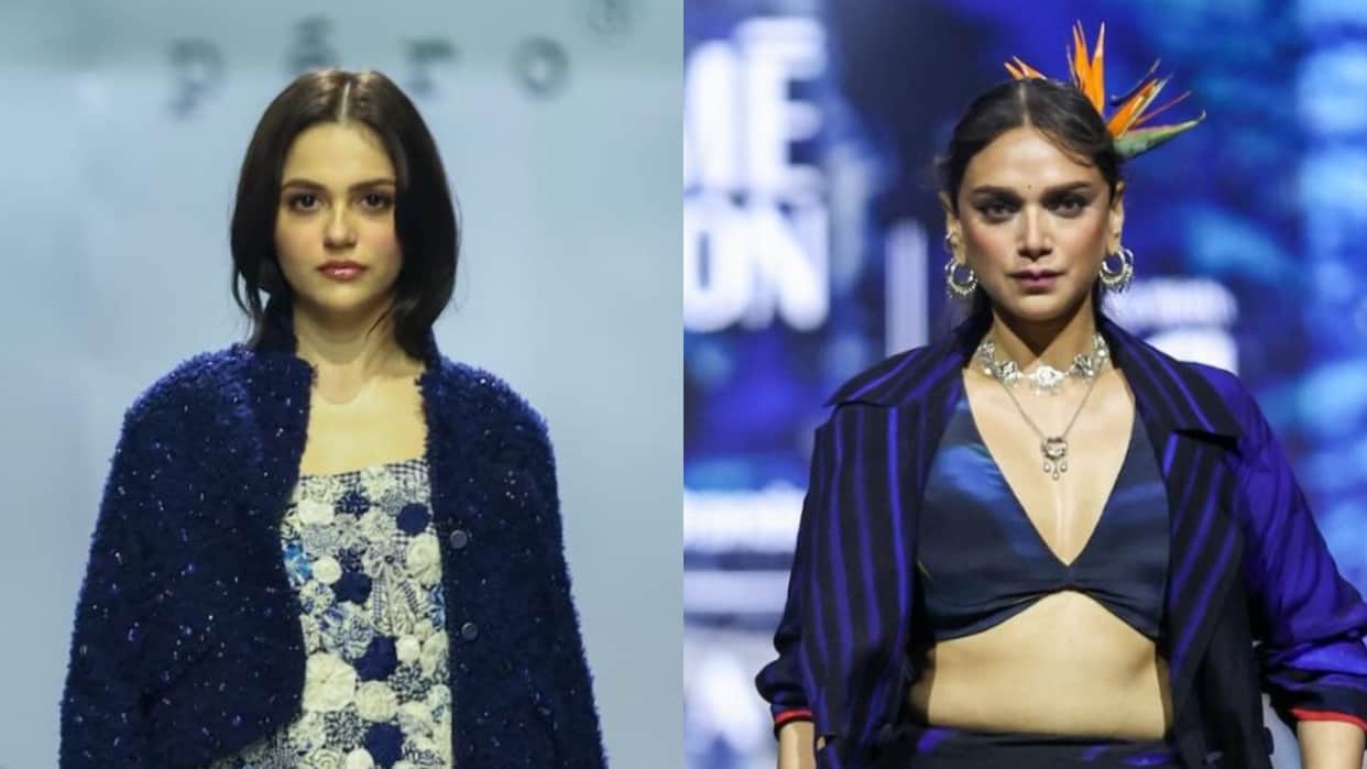 saiyaara fame actress aneet padda walk on ramp for designer aneet arora in mumbai fashion week
