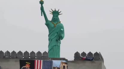 NRI Builds Statue of Liberty on His Home Rooftop in Jalandhar mini New York see video