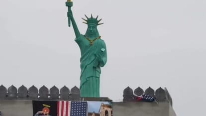 NRI Builds Statue of Liberty on His Home Rooftop in Jalandhar mini New York see video
