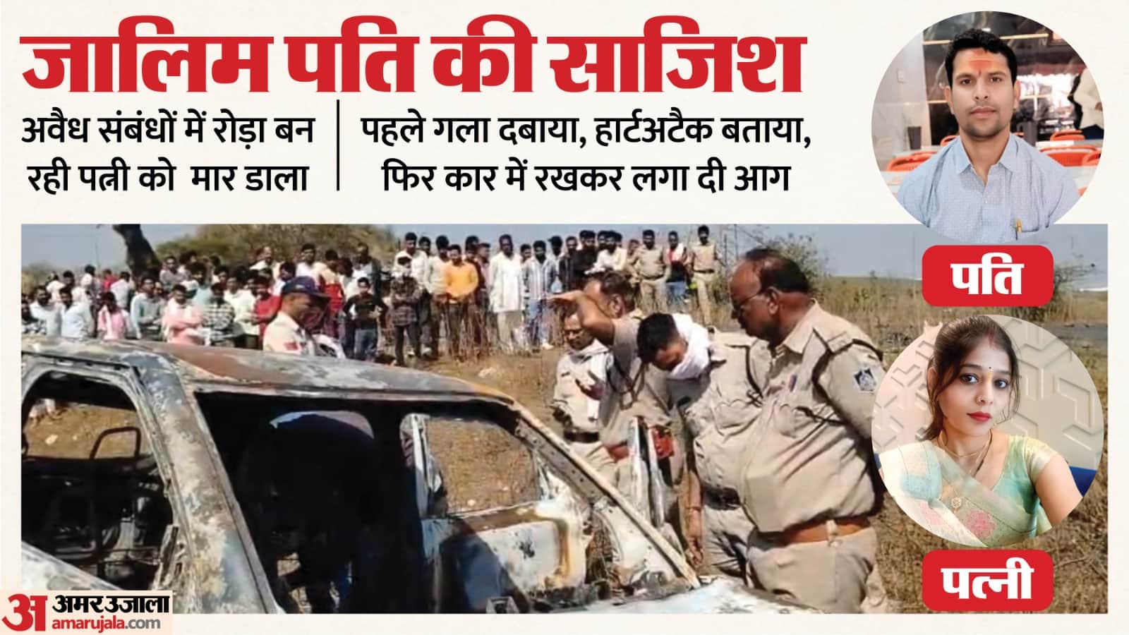 पत्नी की हत्या कर साजिश रचने वाले पति को पुलिस नेे गिरफ्तार कर लिया है।