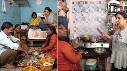 Farah Khan Visit to Shahida Ansari House In Slums Area with Cook Dilip made Recipe Of Aloo Bhaji