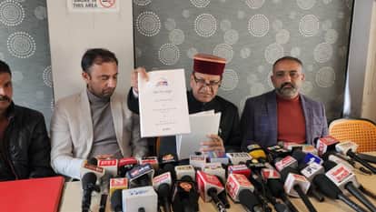 Press Conference by BJP State President Dr Rajeev Bindal in Shimla