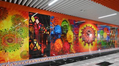 Kanpur Metro Artwork A Glimpse of Heritage to be Seen at Jhakarkati and Transport Nagar Metro Station