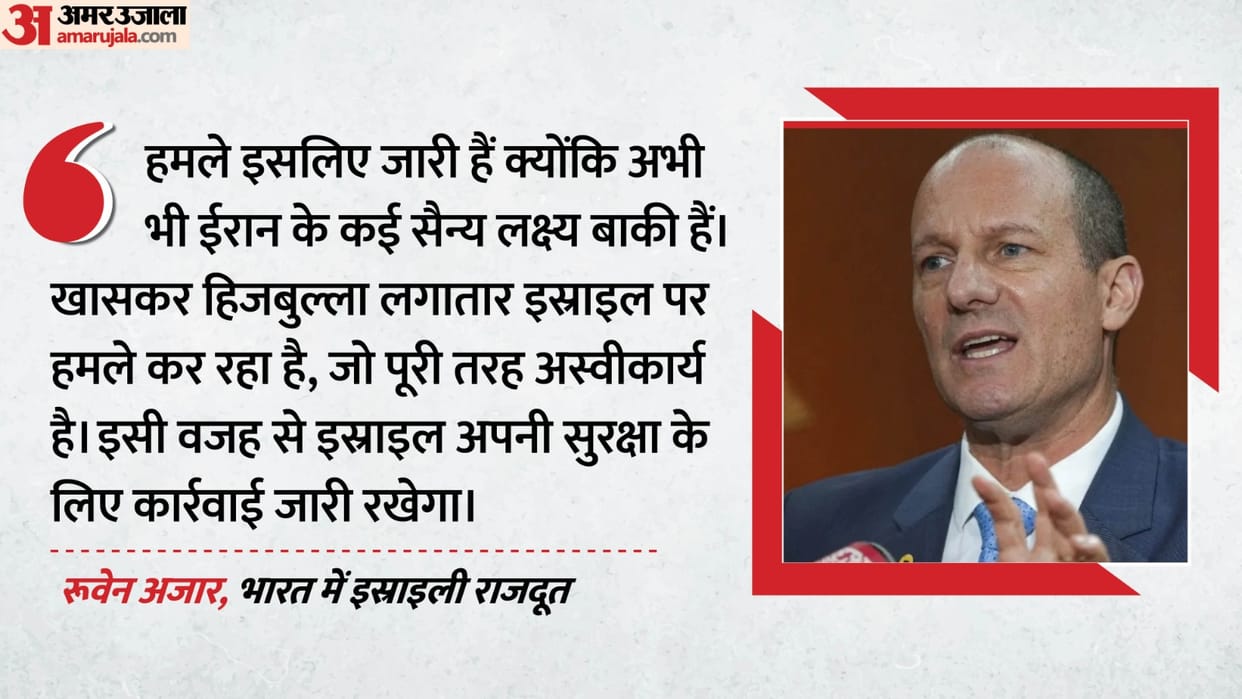 West Asia Conflict Israel Ambassador to India Reuven Azar said when attacks on Iran would cease News In Hindi