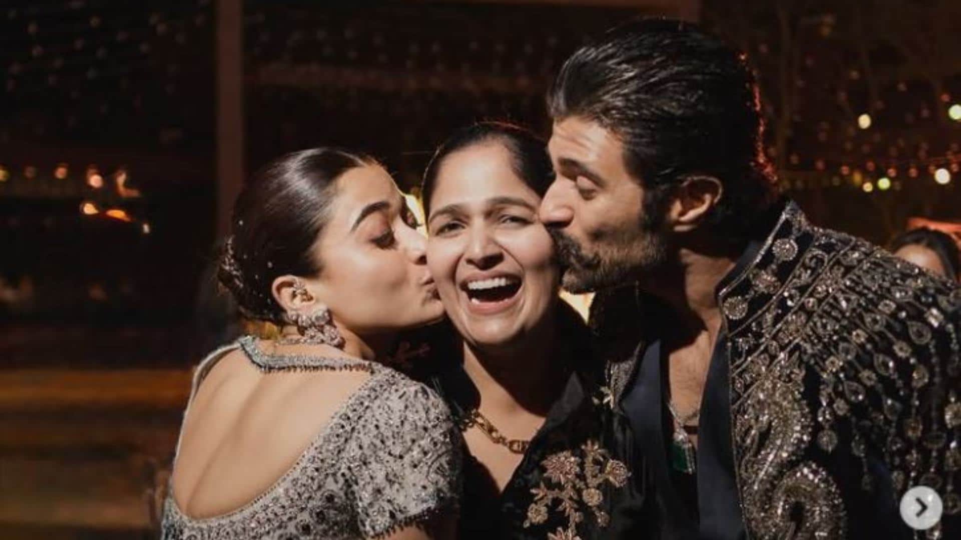 प्रिया के साथ रश्मिका-विजय