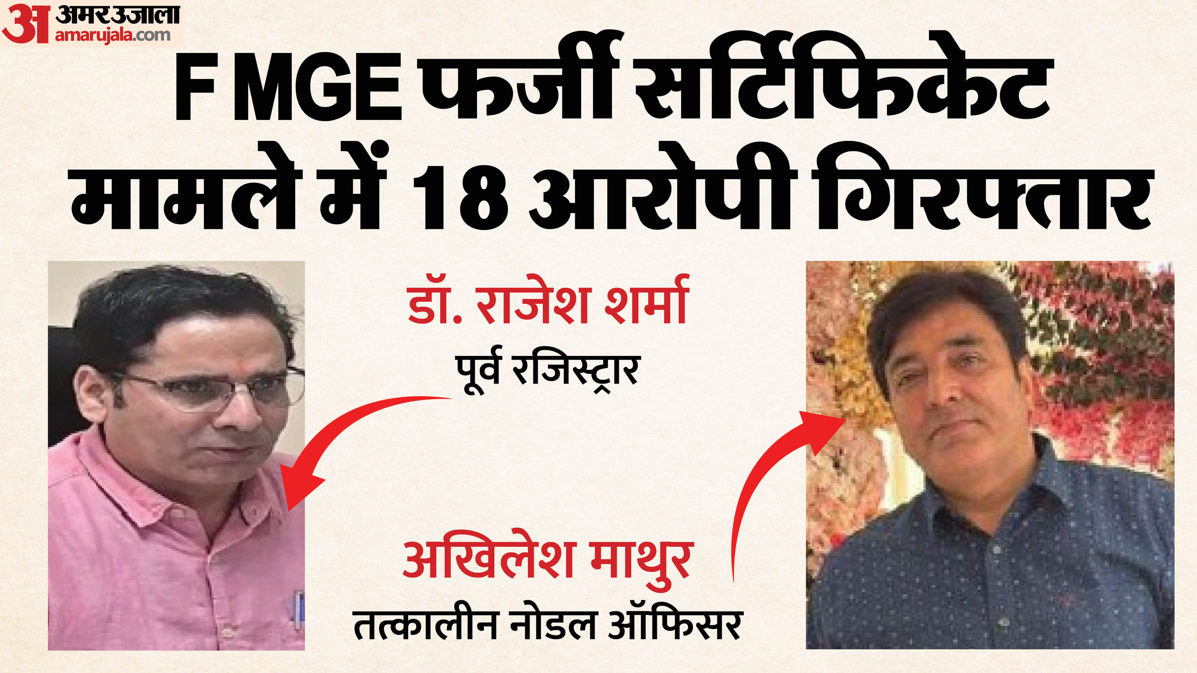 आरएमसी के पूर्व रजिस्ट्रार डॉ. राजेश शर्मा तथा तत्कालीन नोडल ऑफिसर अखिलेश माथुर