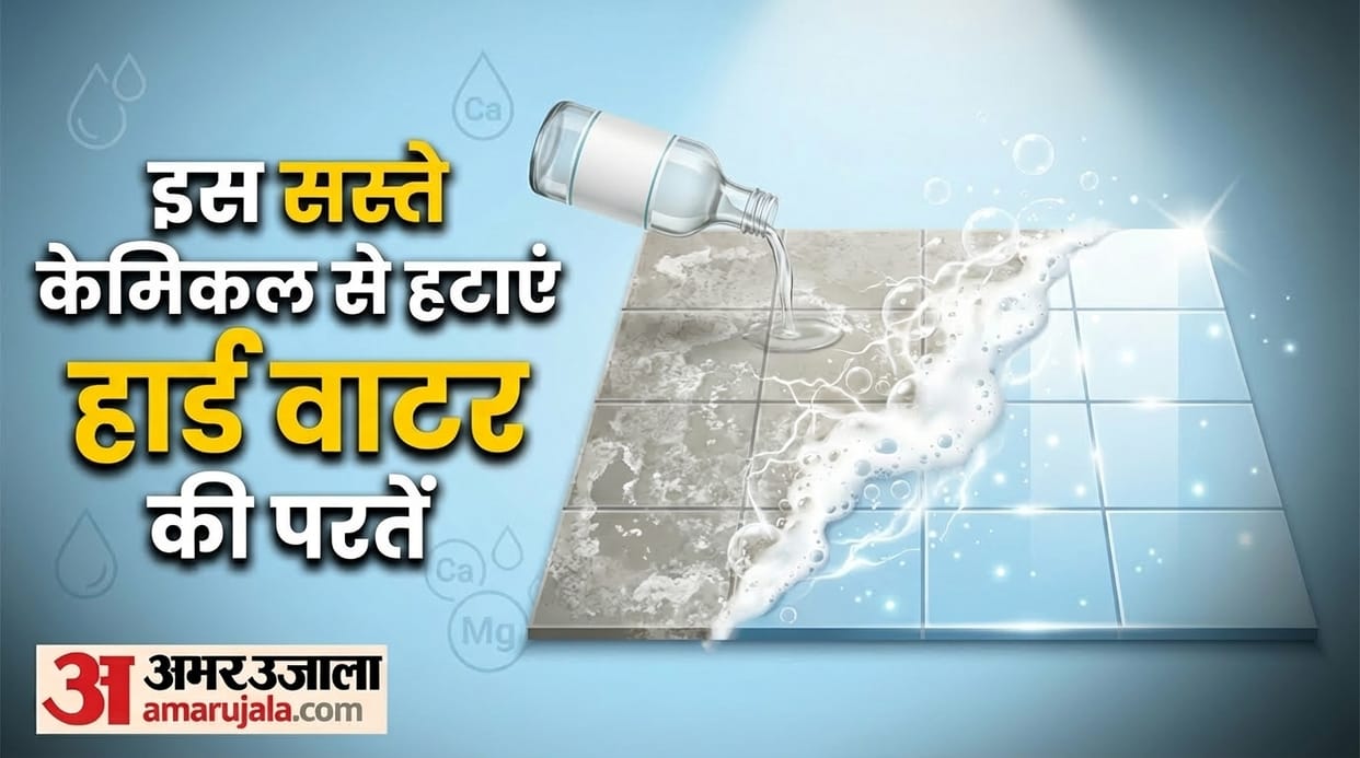 How to Remove Hard Water Stains from Bathroom Floor Using Vinegar and Lemon in hindi