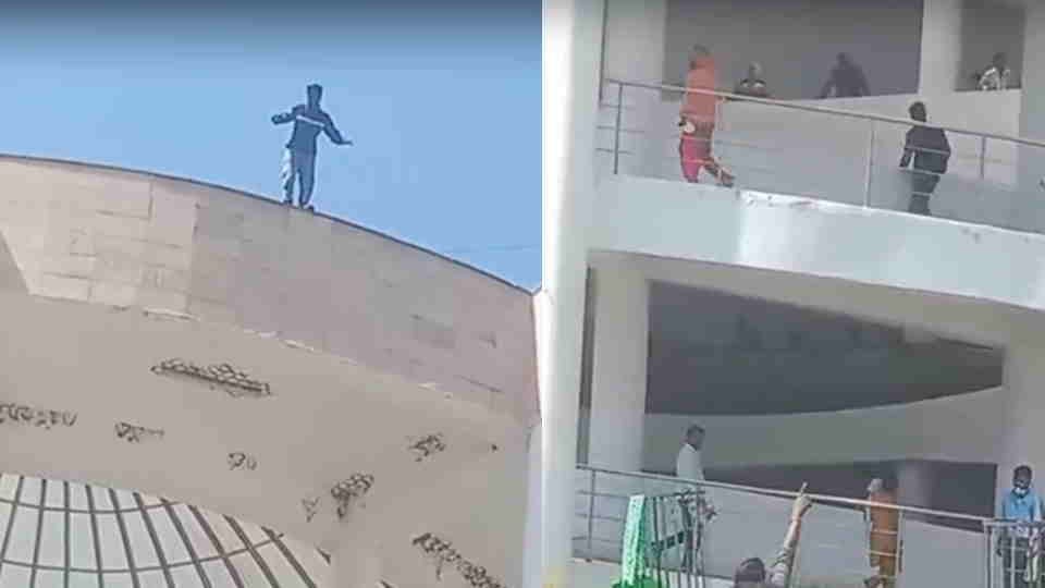 Rishikesh: Mentally Ill Patient Suddenly Panics and Fleas at AIIMS Climbs to Sixth Floor