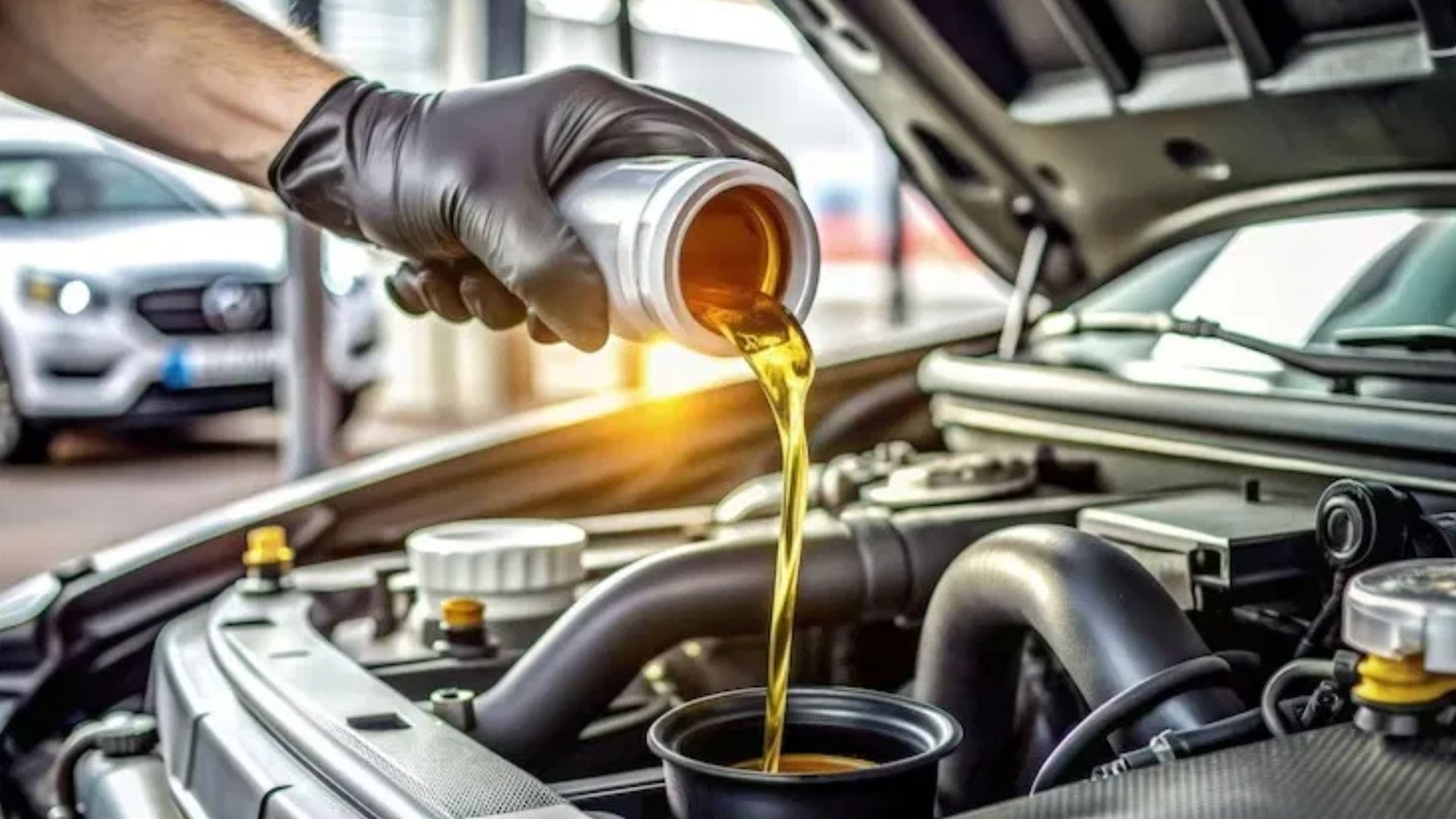 Have the engine oil filled right before your eyes when getting your car or bike serviced