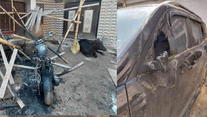 Miscreants set a businessman's bike and Scorpio on fire news in Gorakhpur