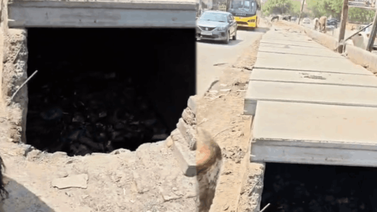 Open Drains in Greater Noida West Invite Accidents and Authorities Remain Oblivious
