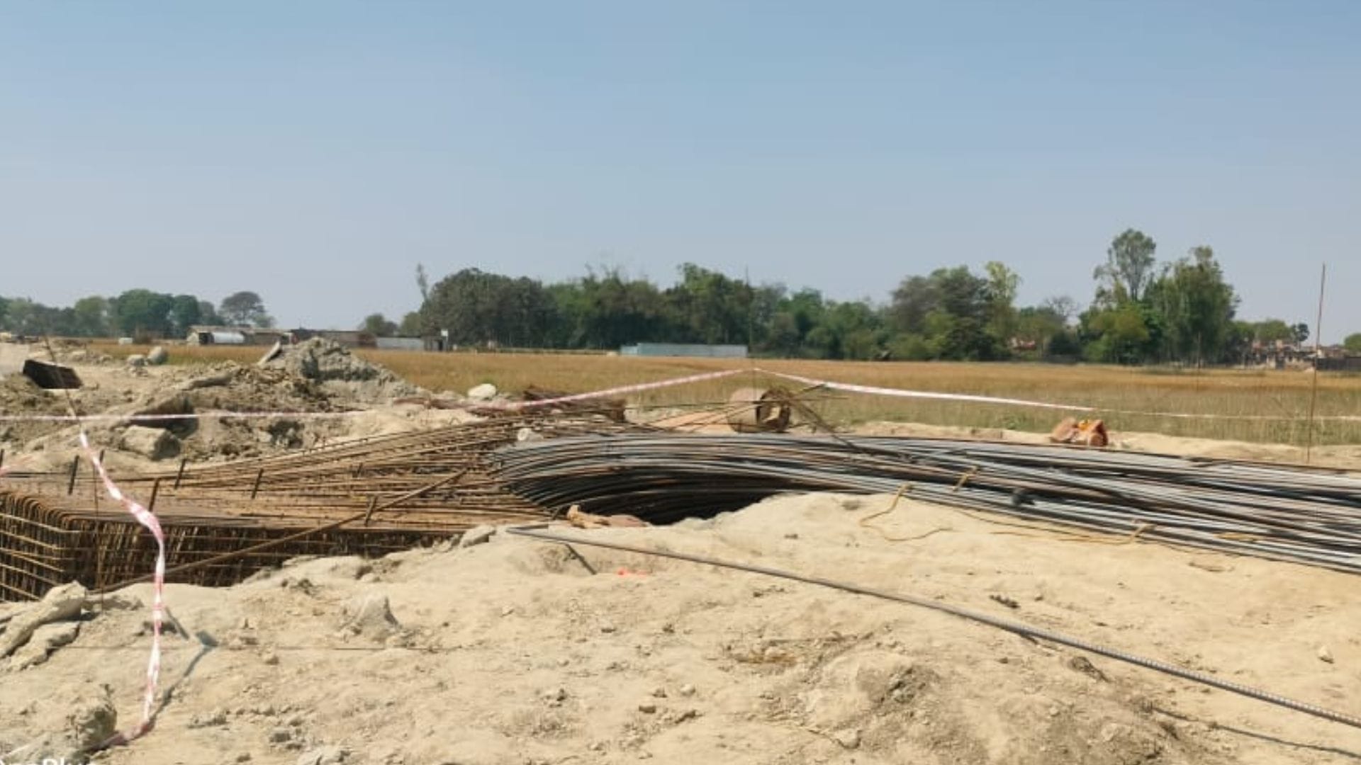 Two laborers killed after buried under debris collapse of an under-construction bridge structure in ballia