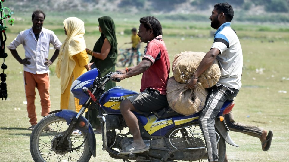 कोल्ड स्टोर हादसा:स्कूटी, बाइक, ठेले पर लाद ले गए आलू, सरिया-ईंट, आसपास ही  नहीं, दूर दराज के लोगों ने की लूट - Prayagraj Cold Storage Mishap Locals  Seen Carrying Bricks ...