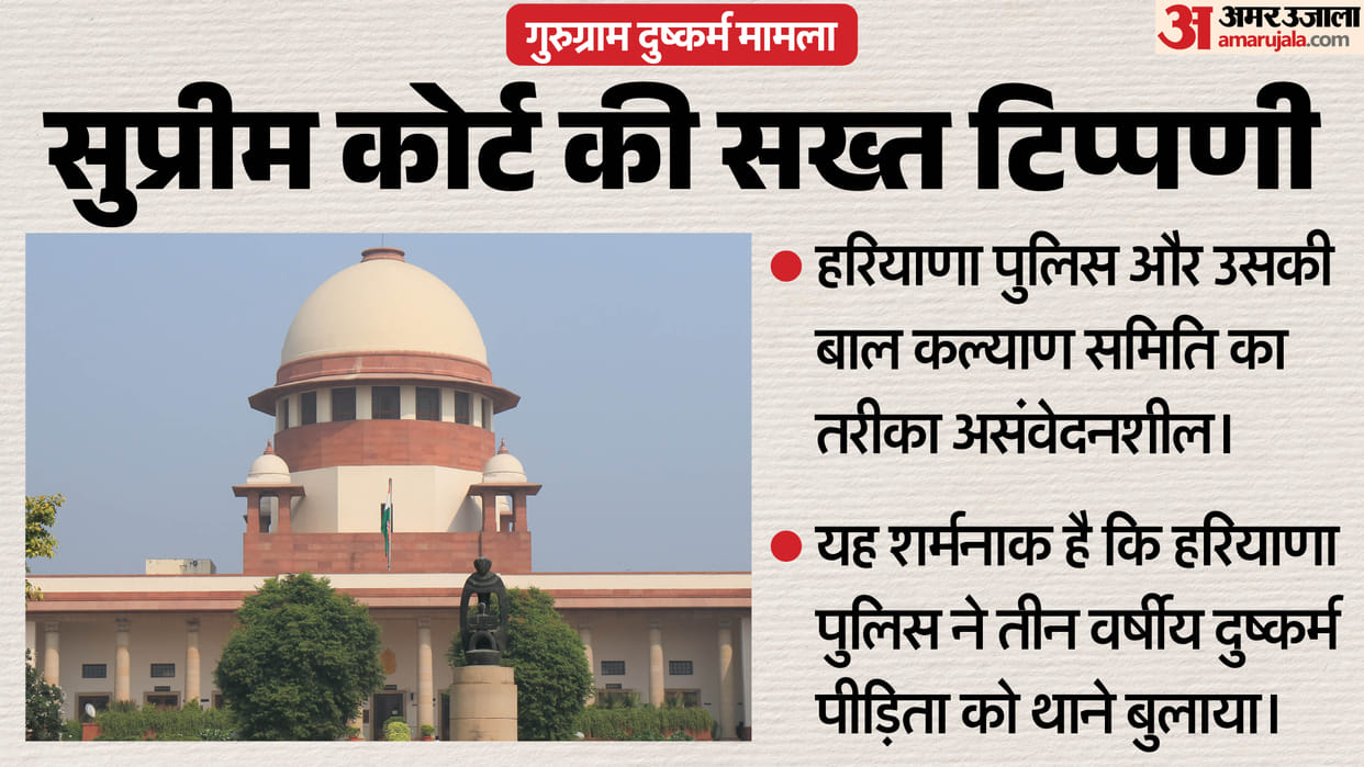 Supreme Court Gurugram Girl Child case Hearing Update Haryana Police conduct shameful know hindi news details