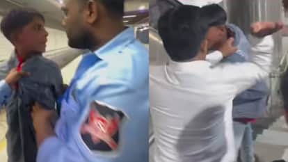 Young Man Caught Stealing Phone On Delhi Metro Beaten Up Ran Away Caught Again By Security