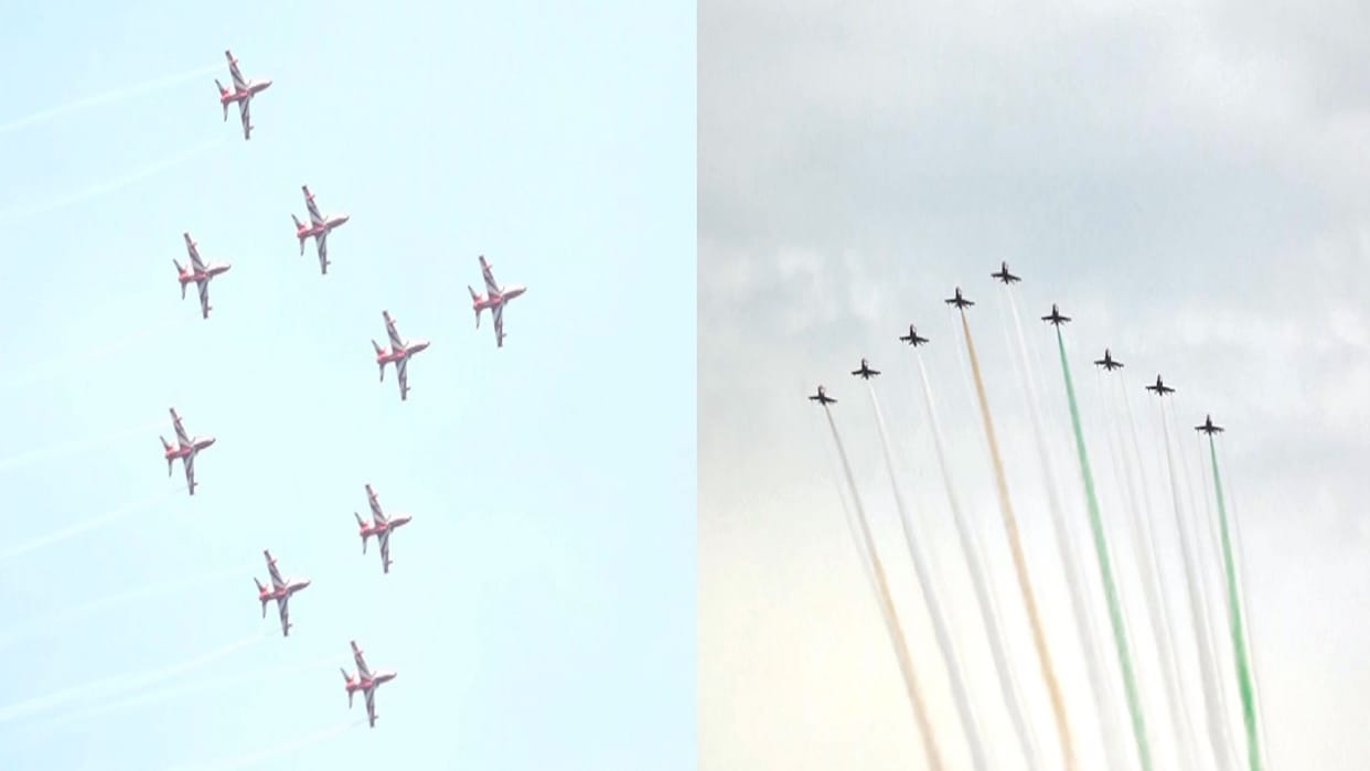 Air Show Fighter jets fly from Namo Ghat Assi Ghat and divert directions flight paths charted across districts