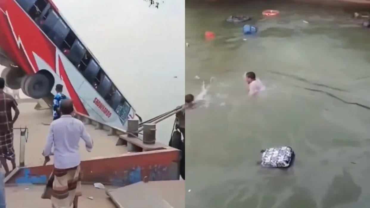 bangladesh bus tragedy several dead after passenger bus plunges into padma river in rajbari