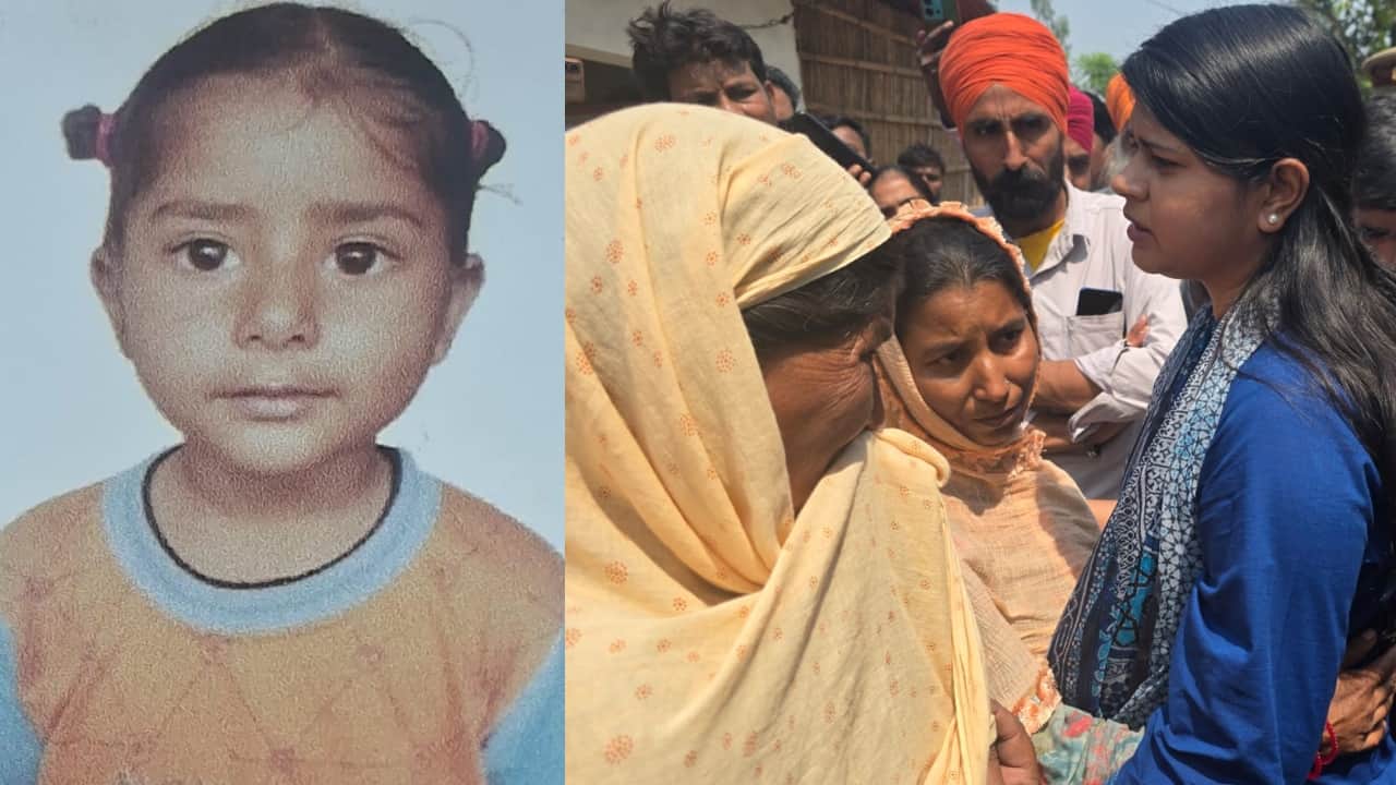 मासूम सिमरन का फाइल फोटो, रोते-बिलखते परिजन