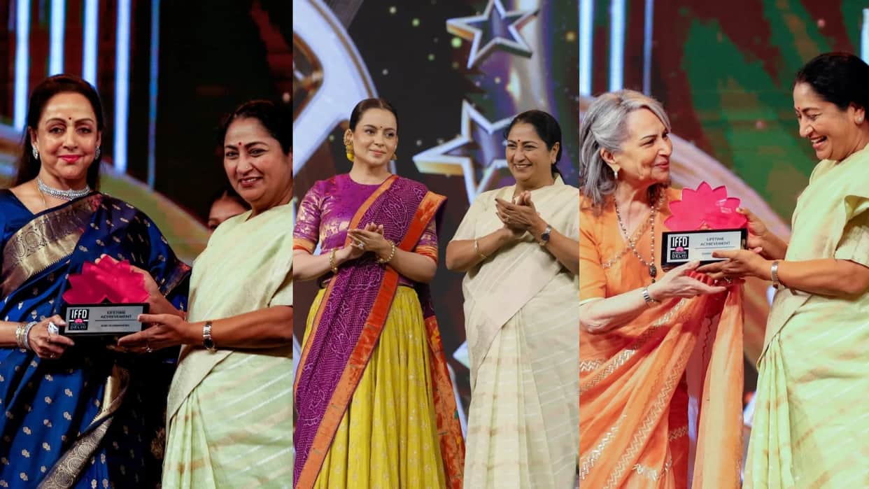 Hema Malini Kangana Ranaut Vicky Kaushal Attends International Film Festival In Delhi