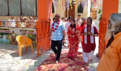 Kanpur DM Visits Maa Kushmandas Shrine Performs Havan and Worship with Wife Rashmi Singh
