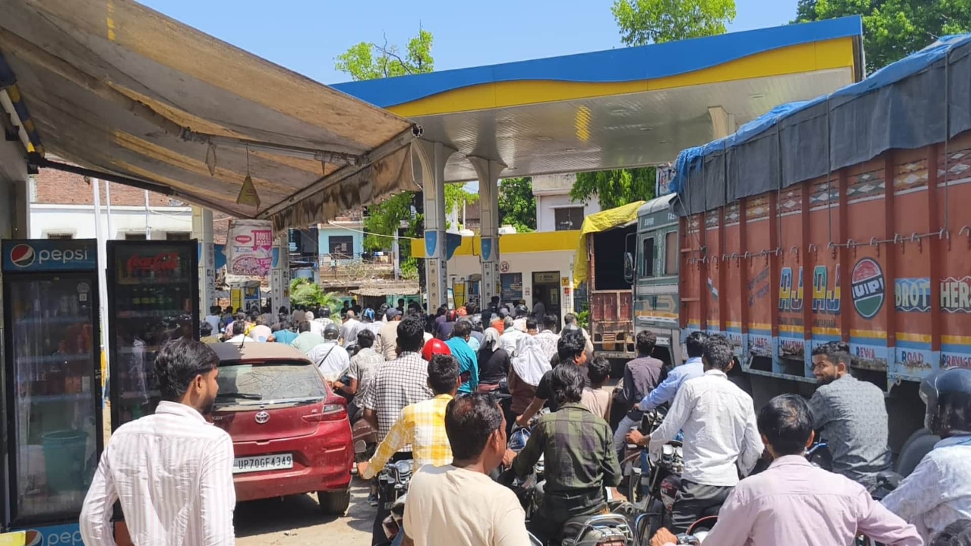 There is a hue and cry about petrol and diesel running out in the city, long queues at the pumps, many petrol