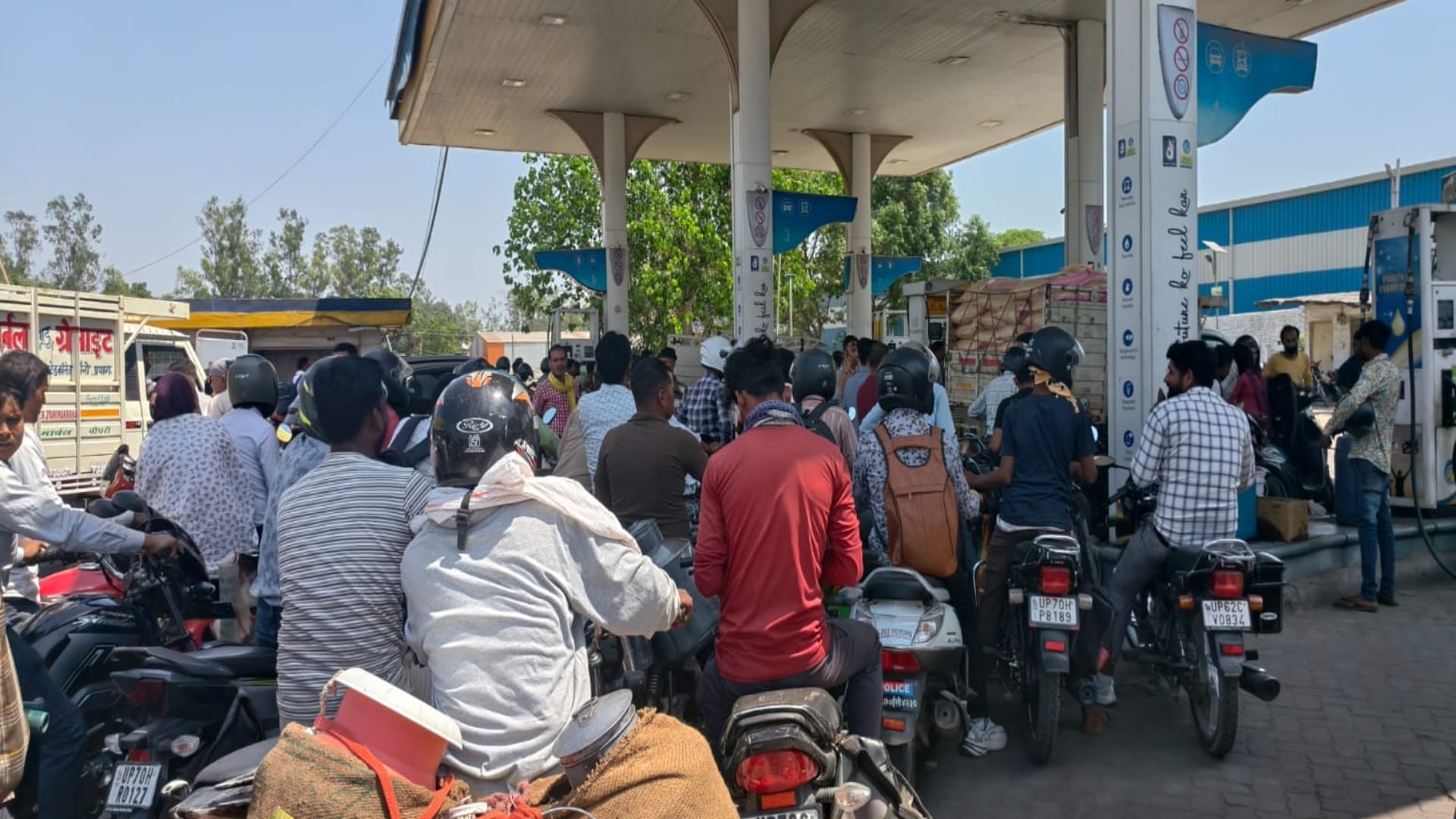 There is a hue and cry about petrol and diesel running out in the city, long queues at the pumps, many petrol