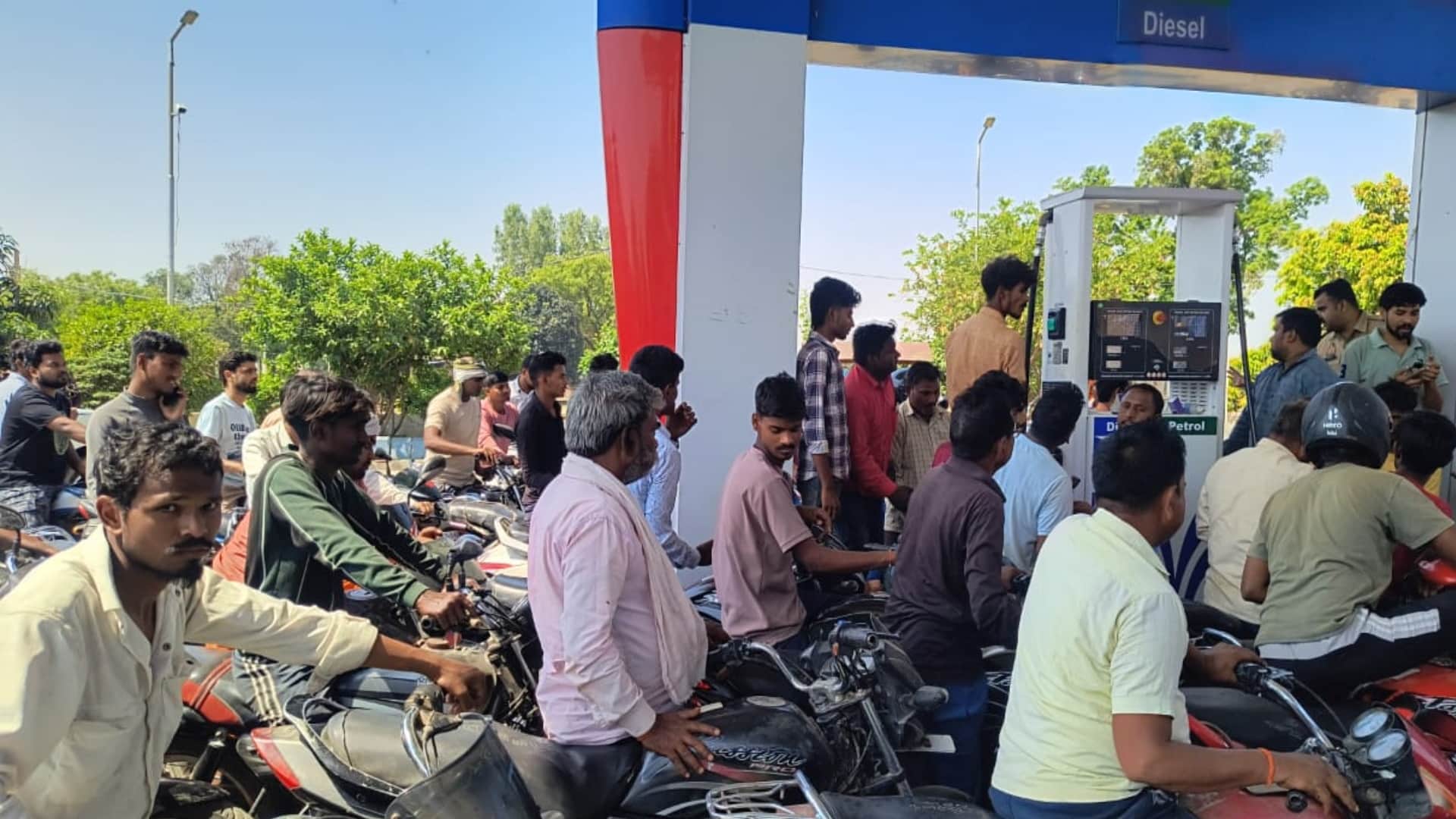 There is a hue and cry about petrol and diesel running out in the city, long queues at the pumps, many petrol