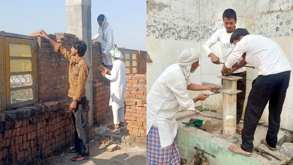 असमोली में खुद तोड़ने लगे मदरसा