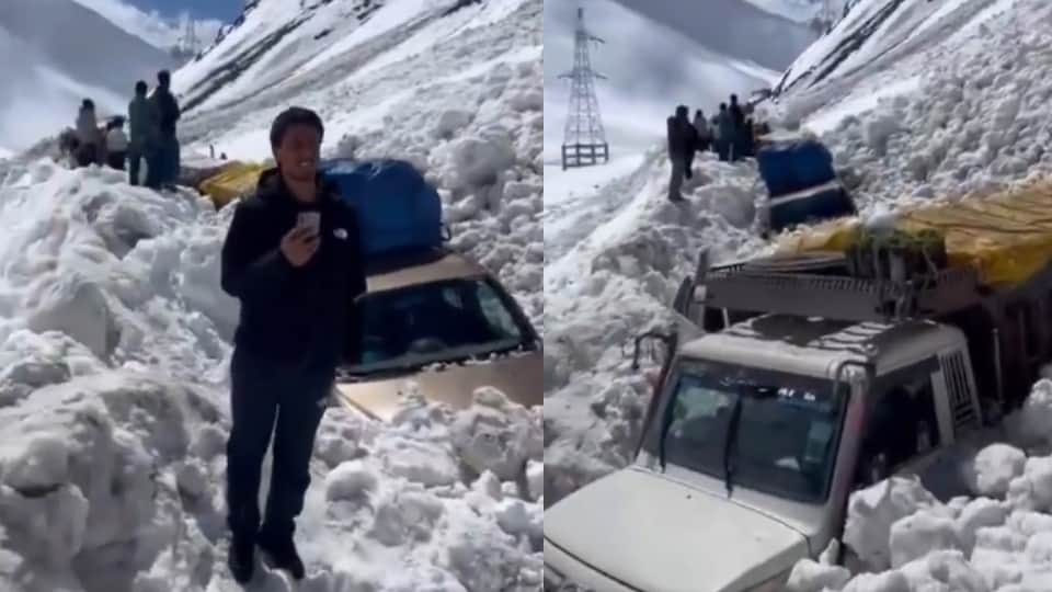 Massive Snowslide from Hillside at Zero Point on Zojila-Gumri Road Seven Dead Five Injured