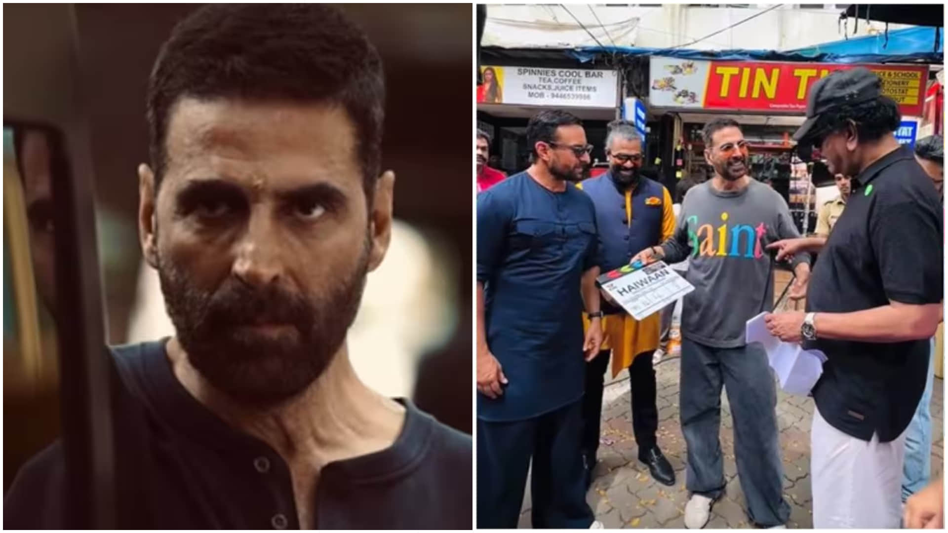 हैवान के सेट पर अक्षय कुमार, सैफ अली खान और प्रियदर्शन