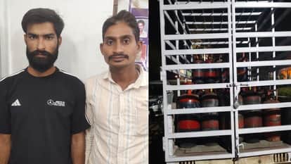 Action taken against illegal gas cylinder business in Raipur rural, 45 commercial cylinders and pickup seized