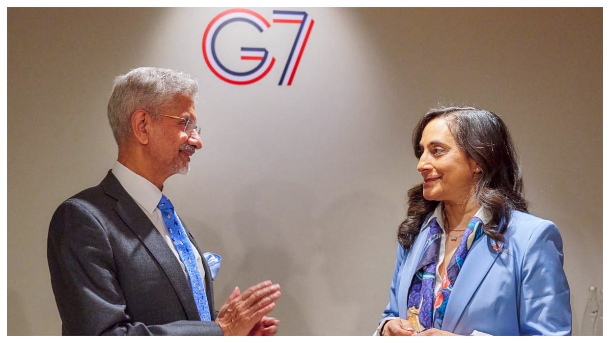 EAM Jaishankar meet with Canada FM Anand discuss West Asia crisis hormuz strait on G7 sidelines