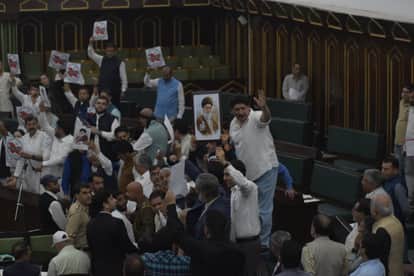 Violent uproar in Jammu Assembly