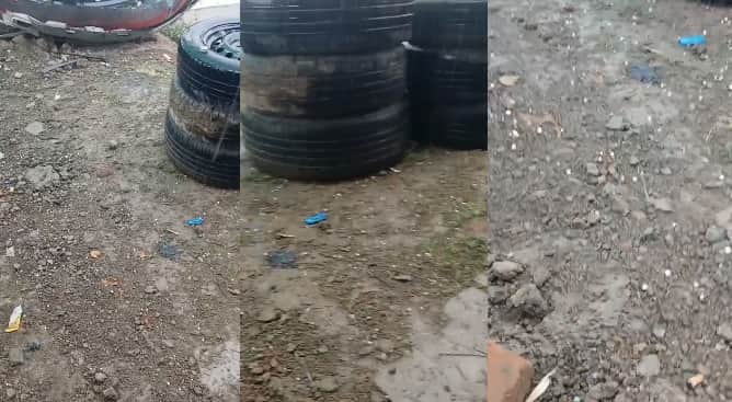 तेज हवाओं के साथ बारिश और ओलावृष्टि