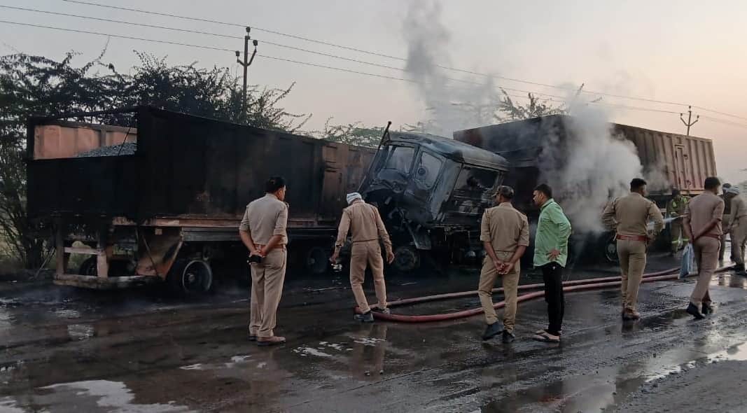 Banda Accident Three Burnt Alive Sir Screams Were Coming from the Cabin They Writhed in Agony for 20 Minutes