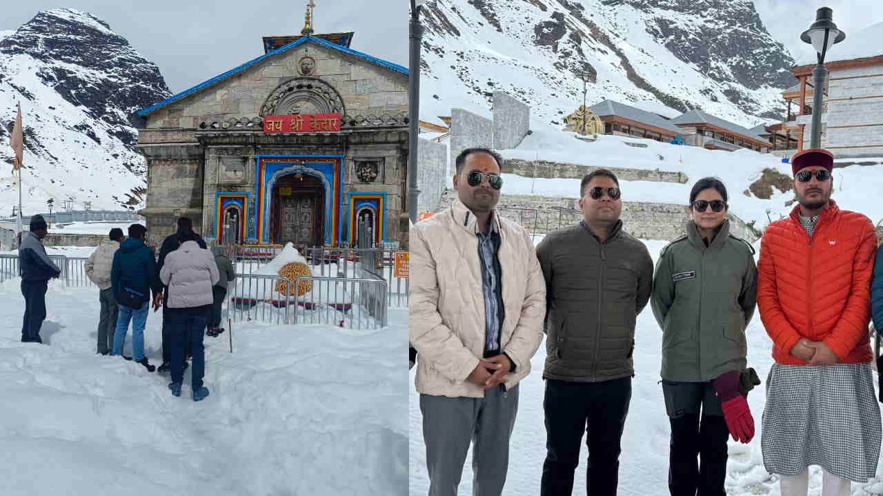 Four Feet Snow at Kedarnath Dham Police ITBP Personnel Deployed Shop Allotment Soon Chardham yatra 2026