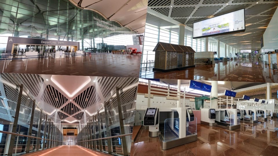 country's first eco-friendly Noida airport features a green zone established across 133 hectares