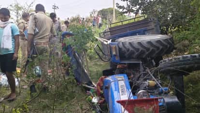 UP Accident Tractor-trolley packed with devotees overturns in Varanasi chaos ensues as screams ring out