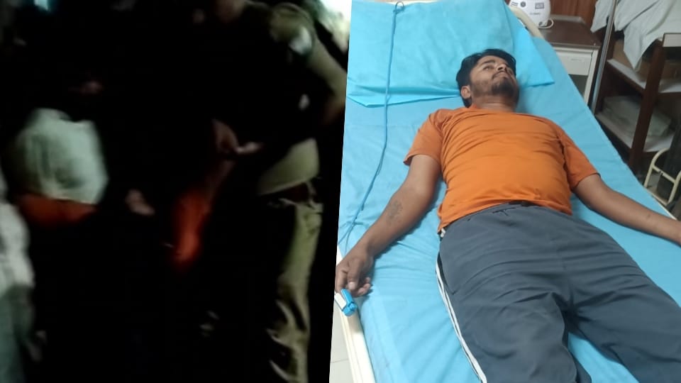 Police personnel save the life of a youth hanging from a noose