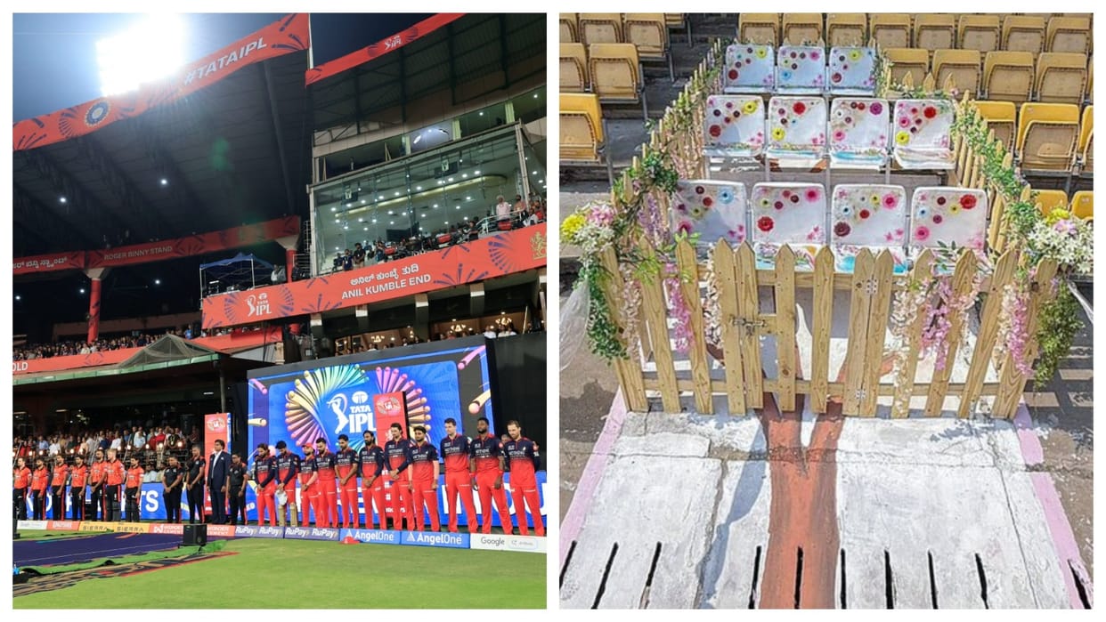 RCB vs SRH IPL 2026: Players wear black armbands Tributes to fans who lost their lives in Bengaluru stampede