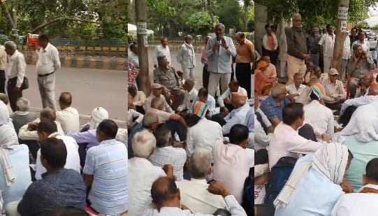 Kanpur Pensioners Raise a Roar for a Minimum Pension of 7500 Warning Issued of Rail Roko Agitation
