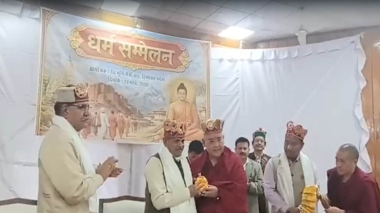 आरएसएस के सरकार्यवाह दत्तात्रेय होसबाले ने धर्म सम्मेलन में की शिरकत।