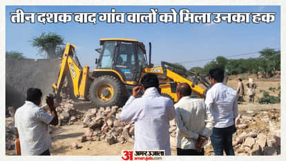 administration freed road of Jalsu Khurd village Nagaur Rajasthan from illegal occupation villagers got relief