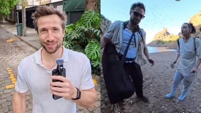 Rio DJ Phikey Attacked In Marseille French Woman Shouts and throw coffee on him video viral